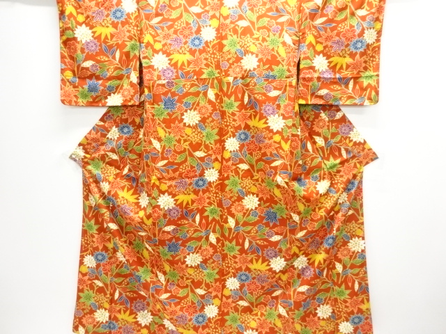 JAPANESE KIMONO / UNUSED KOMON / FLOWER & BRANCH